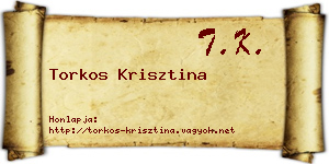 Torkos Krisztina névjegykártya